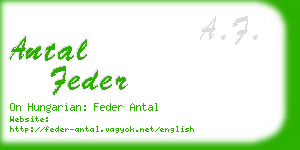 antal feder business card